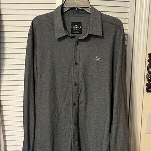 YOUNGLA slim button up gray men’s  shirt